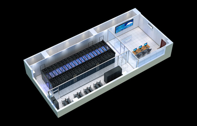 昆明海信机房|科士达|科华|维缔微模块机房效果图制作