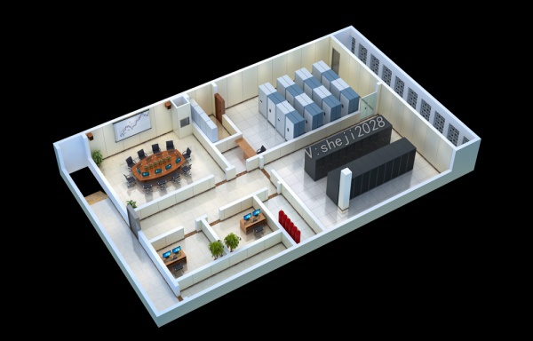 南通机房动环效果图设计|配电室|报告厅效果图制作