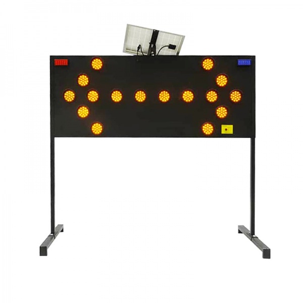 黑色太阳能导向牌 双向太阳能导向灯交通安全设施报价