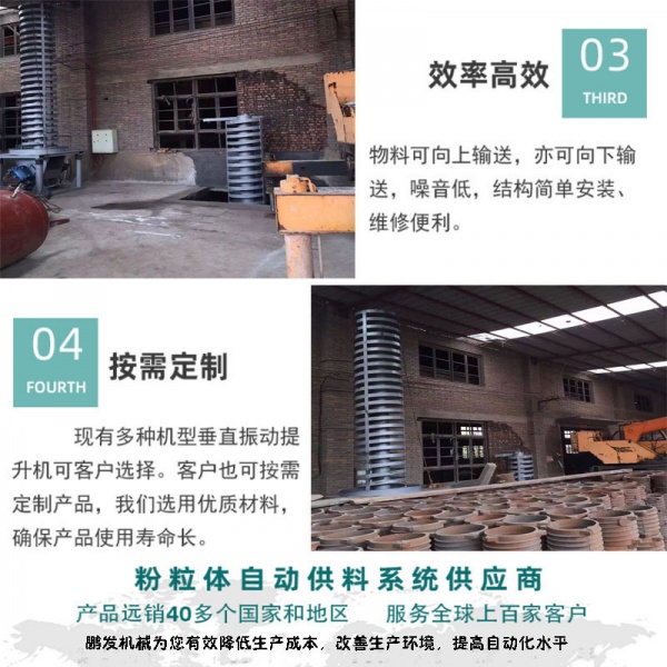 垂直振动提升机建筑行业水泥 食品行业面粉 塑料颗粒 谷物等