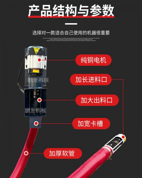 动力十足输送油菜籽粮食煤灰小型软管吸粮机