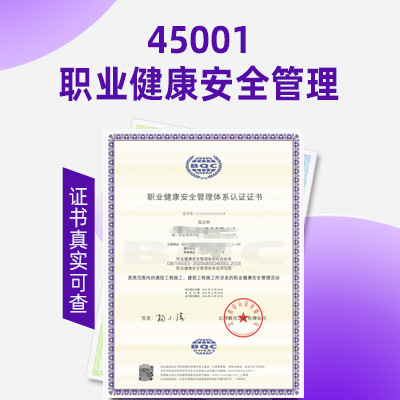 山西大同ISO45001认证流程证书多少钱