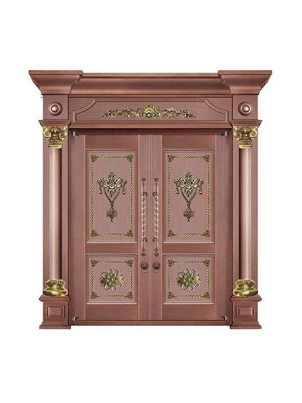 金铜韵定制手工精雕铜花大门 别墅紫铜入户双开防盗门 金铜韵定制手工精雕铜花大门 别墅紫铜入户双开防盗门