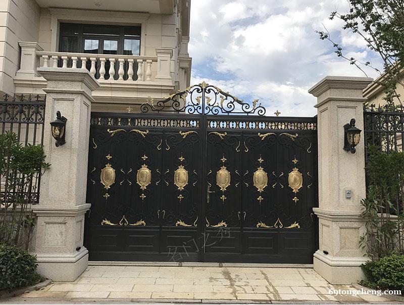 金铜韵厂家铝大门 铝合金平移电动铝艺庭院大门,别墅门 金铜韵厂家铝大门 铝合金平移电动铝艺庭院大门,别墅门