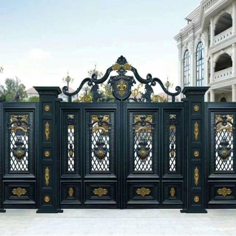 金铜韵厂家铝大门 铝合金平移电动铝艺庭院大门,别墅门 金铜韵厂家铝大门 铝合金平移电动铝艺庭院大门,别墅门