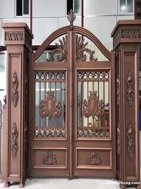 庭院铜大门 小区别墅对开门 金铜韵工厂定制 庭院铜大门 小区别墅对开门 金铜韵工厂定制