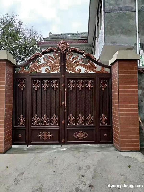 庭院铜大门 小区别墅对开门 金铜韵工厂定制 庭院铜大门 小区别墅对开门 金铜韵工厂定制