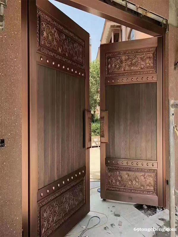 庭院铜大门 小区别墅对开门 金铜韵工厂定制 庭院铜大门 小区别墅对开门 金铜韵工厂定制