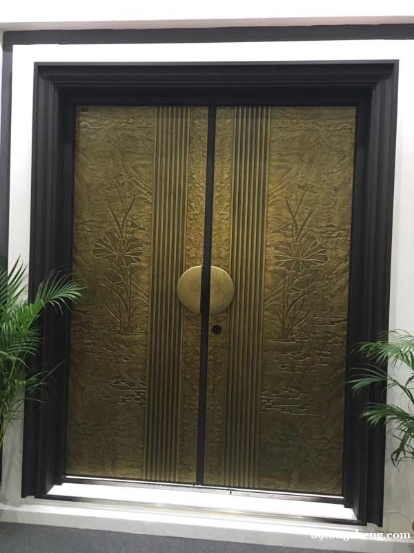 豪华铜艺别墅大门 家用入户防盗门 自建房 双开门 豪华铜艺别墅大门 家用入户防盗门 自建房 双开门
