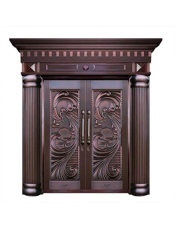 进户铜门 双开门 别墅对开大门 纯铜门 进户铜门 双开门 别墅对开大门 纯铜门