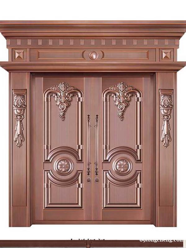 进户铜门 双开门 别墅对开大门 纯铜门 进户铜门 双开门 别墅对开大门 纯铜门