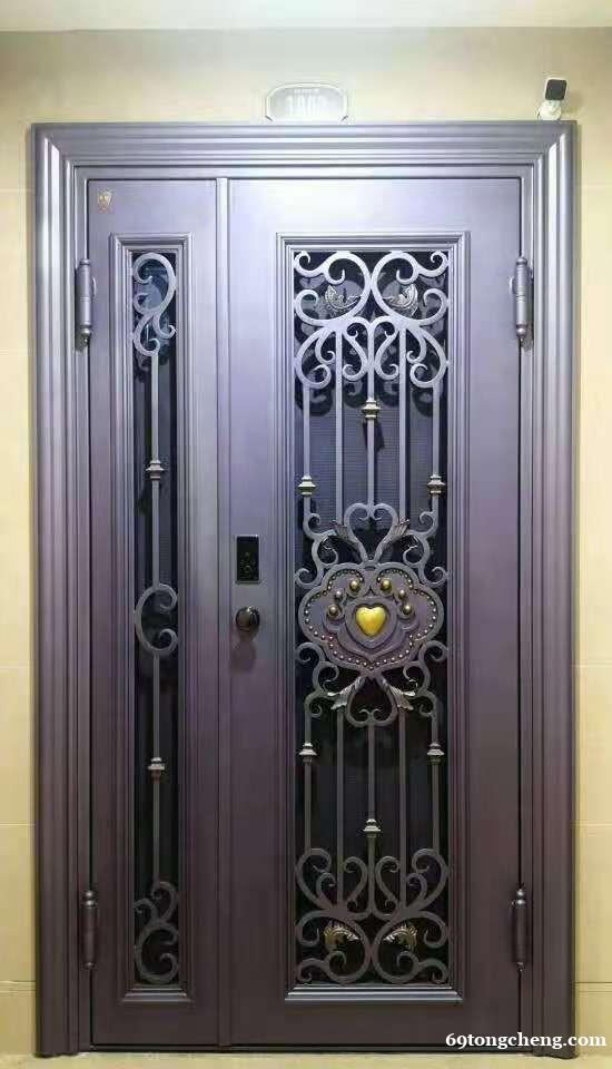 铁艺单开门 客厅进户门 金铜韵厂家定制 铁艺单开门 客厅进户门 金铜韵厂家定制