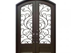 铁艺玻璃双开进户门 铁艺大门 花园别墅铁门 私人定制