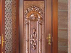 定制批发入户门 楼宇单元门 别墅单开铜门