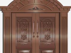 豪华铜艺别墅大门 家用入户防盗门 自建房 双开门