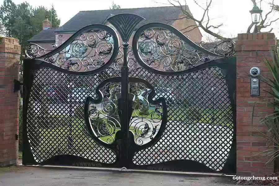 铝艺大门 庭院别墅铝合金对开门 北京工厂定制 铝艺大门 庭院别墅铝合金对开门 北京工厂定制