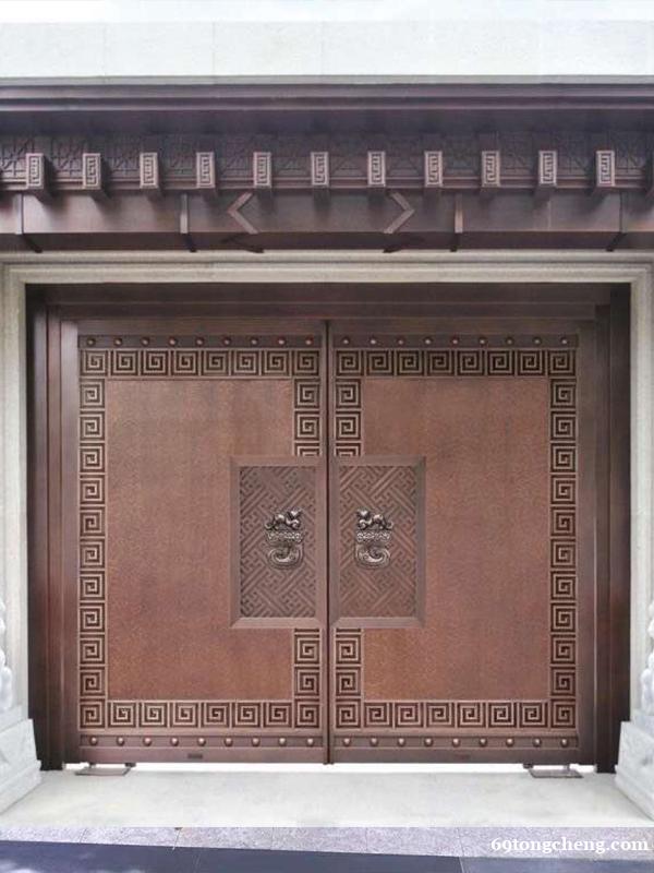 铜艺庭院大门 别墅小区自建房对开铜大门 铜艺庭院大门 别墅小区自建房对开铜大门