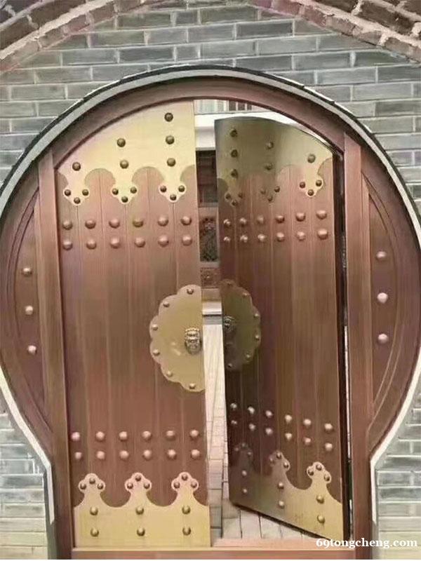 铜艺庭院大门 别墅小区自建房对开铜大门 铜艺庭院大门 别墅小区自建房对开铜大门