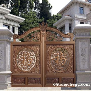 农村自建房大门 庭院铝艺防盗对开门 金铜韵别墅大院铝合金门 农村自建房大门 庭院铝艺防盗对开门 金铜韵别墅大院铝合金门