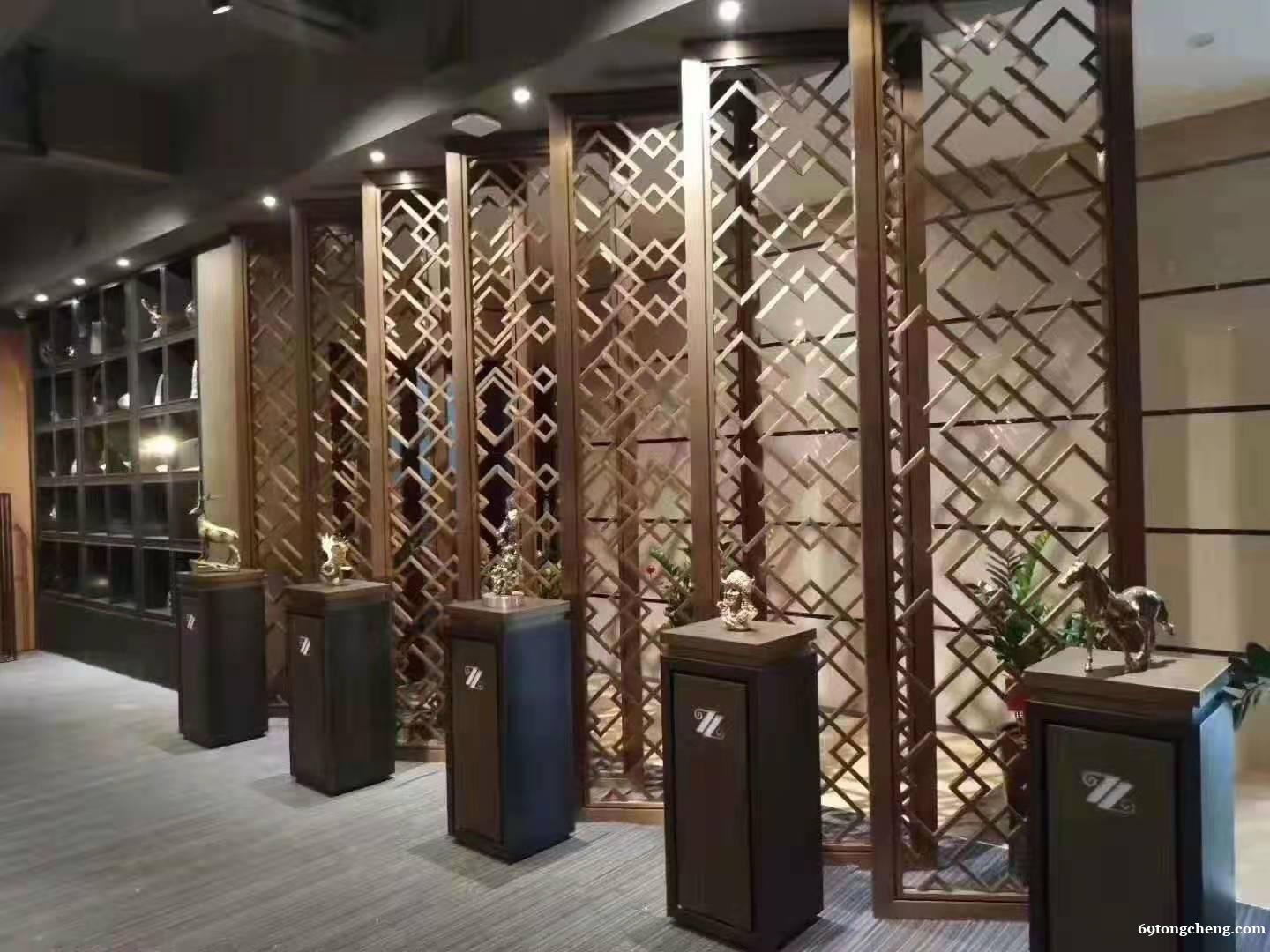 金铜韵定制新中式风格不锈钢镀铜屏风 中国风金属仿铜拉丝隔 金铜韵定制新中式风格不锈钢镀铜屏风 中国风金属仿铜拉丝隔