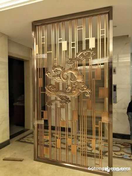 金铜韵定制新中式风格不锈钢镀铜屏风 中国风金属仿铜拉丝隔 金铜韵定制新中式风格不锈钢镀铜屏风 中国风金属仿铜拉丝隔