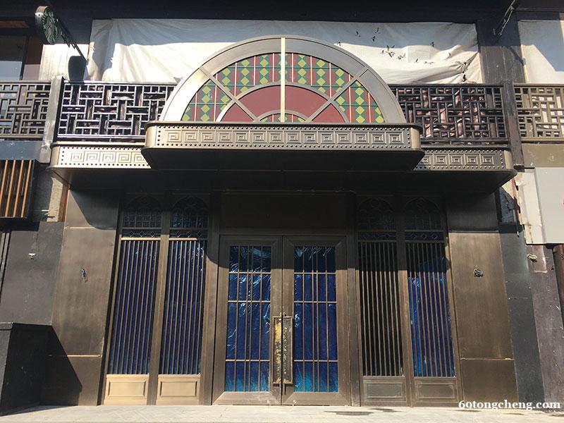 铜门 酒店别墅庭院安装 中式复古进户铜门金铜韵定制 铜门 酒店别墅庭院安装 中式复古进户铜门金铜韵定制