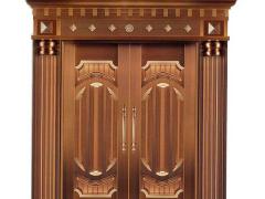 纯铜门 别墅大门不锈钢镀铜对开门农村自建房门