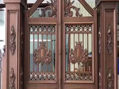铜艺庭院大门 别墅小区自建房对开铜大门