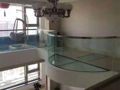 北京别墅室内旋转楼梯扶手 商场玻璃楼梯防护隔离护栏