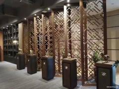 金铜韵定制新中式风格不锈钢镀铜屏风 中国风金属仿铜拉丝隔