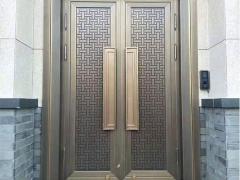 铜门 酒店别墅庭院安装 中式复古进户铜门金铜韵定制