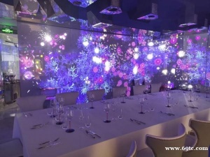 全息投影玻璃墙面投影膜 墙面互动游戏设备 3D广告橱窗投影