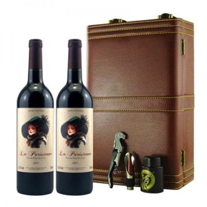 菱格四支装红酒皮盒红酒包装箱子北方包装厂家批发