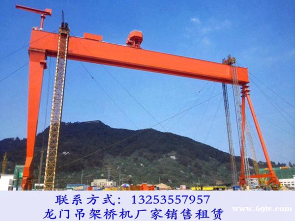 贵州黔西龙门吊出租公司双梁门机主梁安装过程 贵州黔西龙门吊出租公司双梁门机主梁安装过程