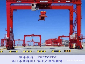 四川巴中龙门吊租赁公司35吨30米集装箱门式起重机