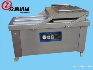 全自动鸡爪双室真空包装机 四封条滚动式真空包装机 牛肉干真空包装机
