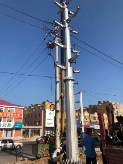 电力钢桩基础 电力钢管杆 电力钢杆