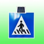 淮北人行道警示标志牌 方形太阳能标志牌交通设施厂家