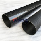 黑色斜纹碳纤维管 耐腐蚀材质 支持加工