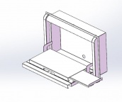 仿威图配电柜翻转式键盘抽屉 水平铰接翻板