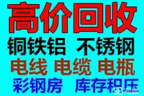 回收机械设备电机锅炉铜铁铝电瓶化工塑料桶工程剩余电缆料